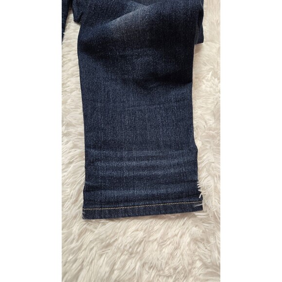 L.E.I. Y2k Dark Denim Whiskered Faded Hippie Overalls Size XL Juniors - Picture 9 of 13